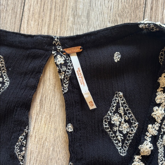 Free people Black dress with Cream Embroidery - Picture 2 of 5